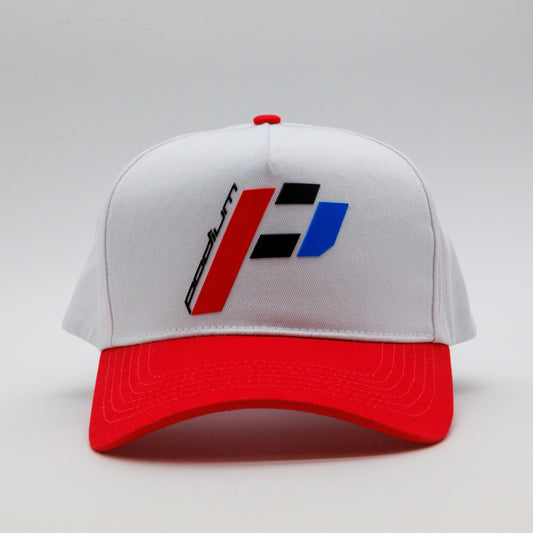 Podium Hat - White/Red