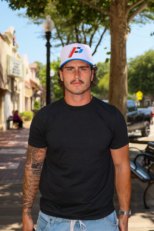 Podium Hat - White/Blue