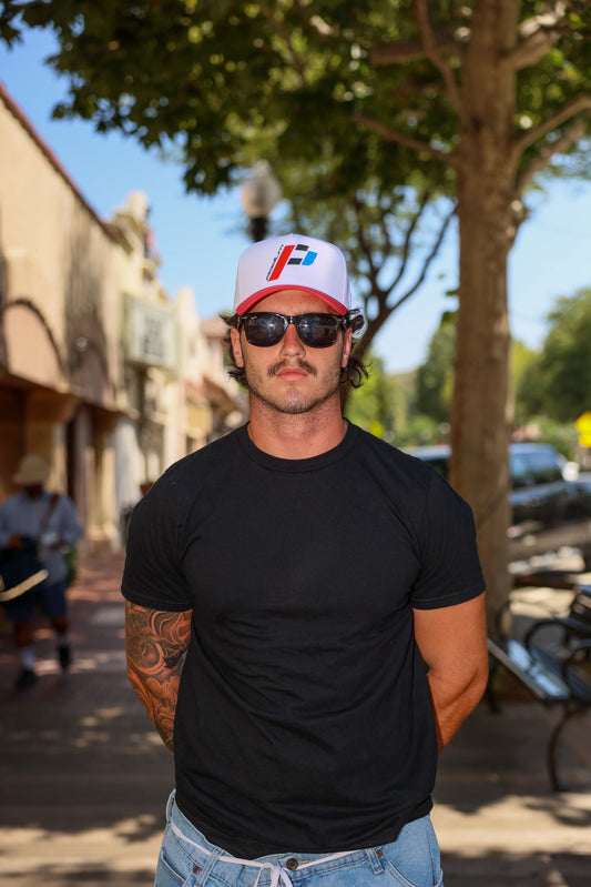 Podium Hat - White/Red