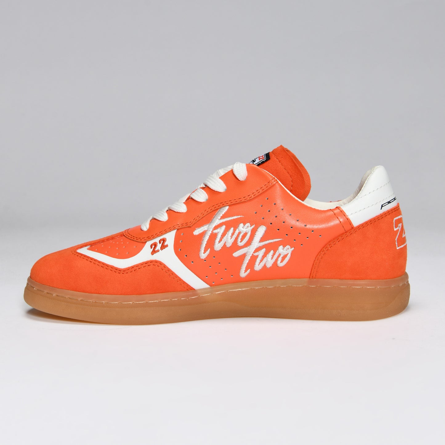 CR-22 Chad Reed leather lace-up sneaker orange white