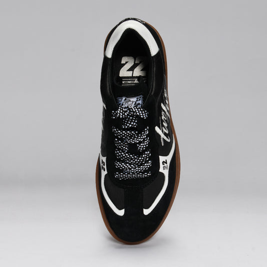 CR-22 Chad Reed leather suede lace-up sneaker black white