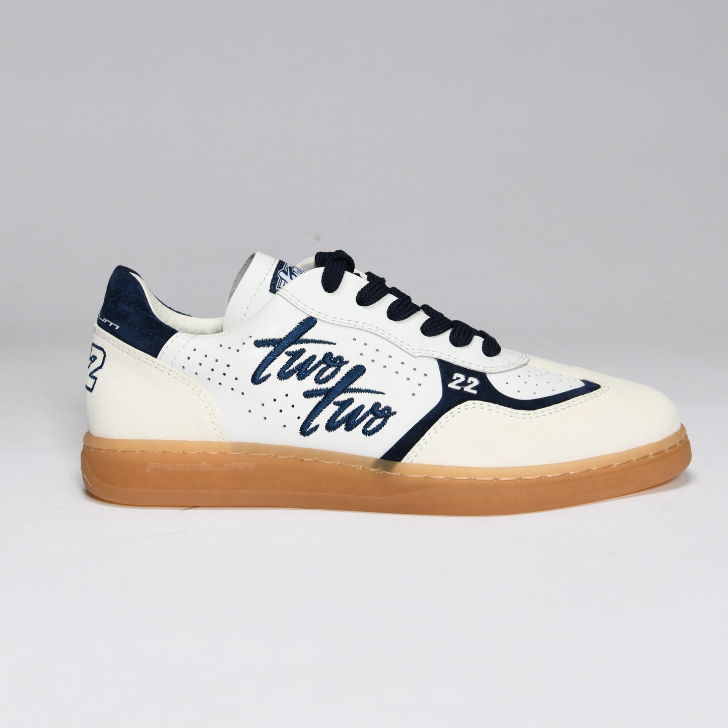 CR-22 Chad Reed leather lace-up sneaker white navy