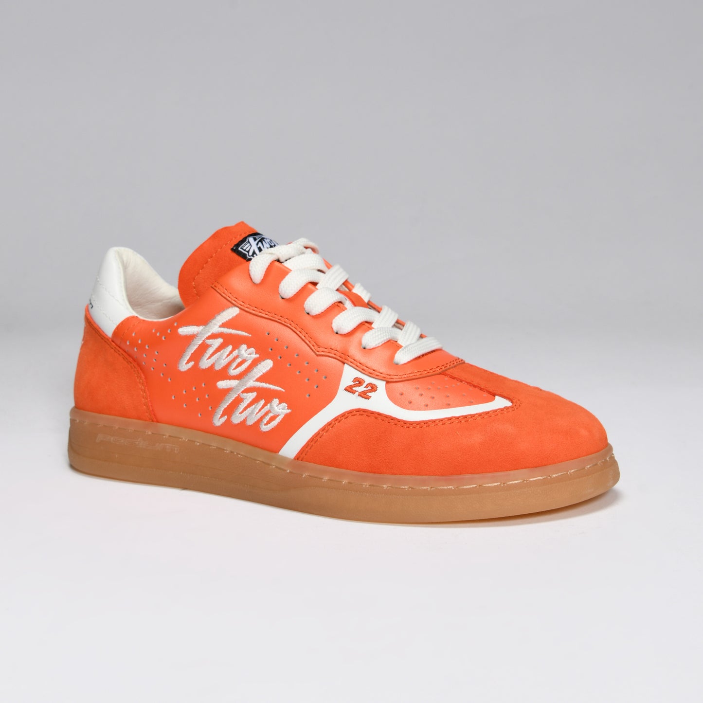 CR-22 leather lace-up sneaker Chad Reed Orange white