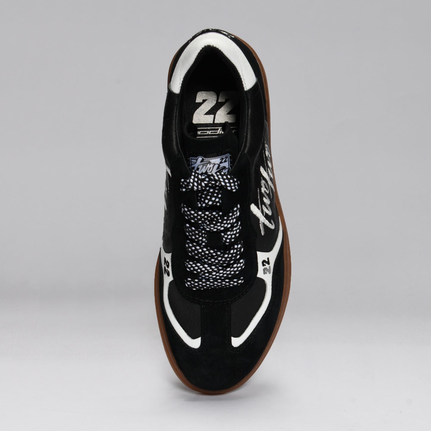 CR-22 Chad Reed leather suede lace-up sneaker black white